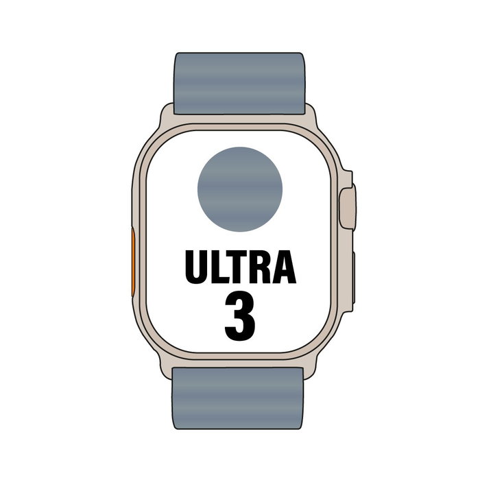 Apple Watch Ultra 3 GPS/Cellular 49mm Titanio Natural/Correa Ocean Azul Náutico Apple Watch Ultra 3 GPS/Cellular 49mm Titanio Natural/Correa Ocean Azul Náutico